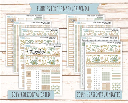 NOVEMBER 2025 Stickers for The Mae & The Kristy Laurel Denise Planners (Formerly Book Bound Planner) "Wild Boho" || BB