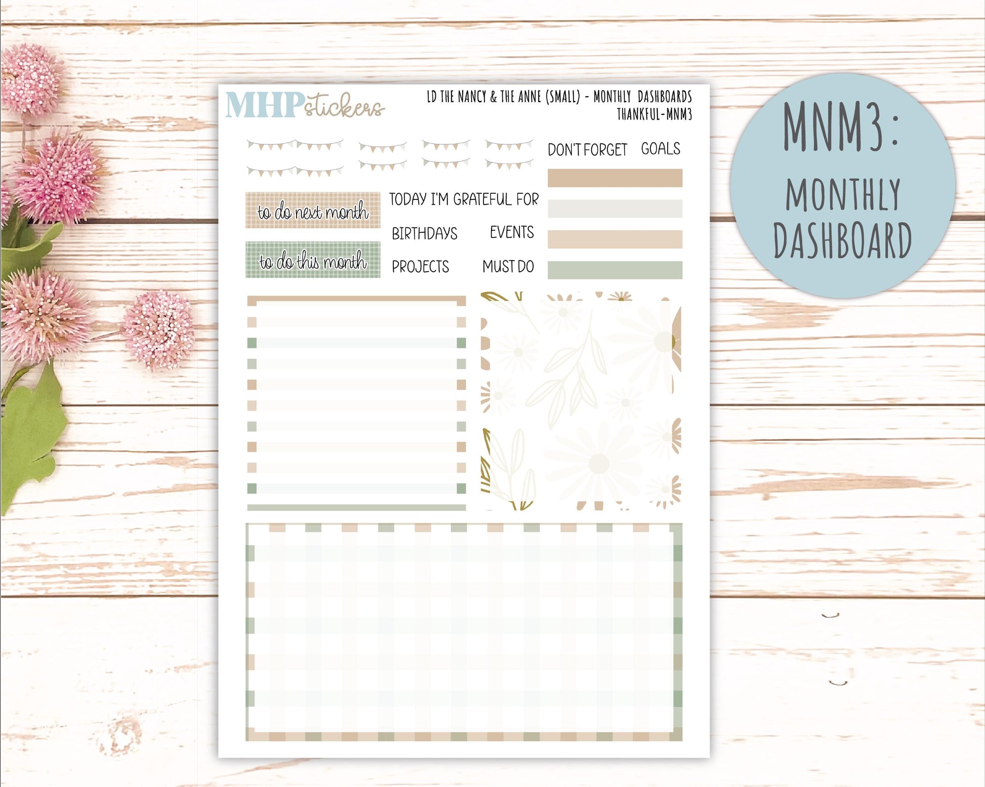 NOVEMBER 2025 Stickers for Small Horizontal & Vertical Laurel Denise Planners. (Formerly Mini Planner) "Wild Boho" || MN