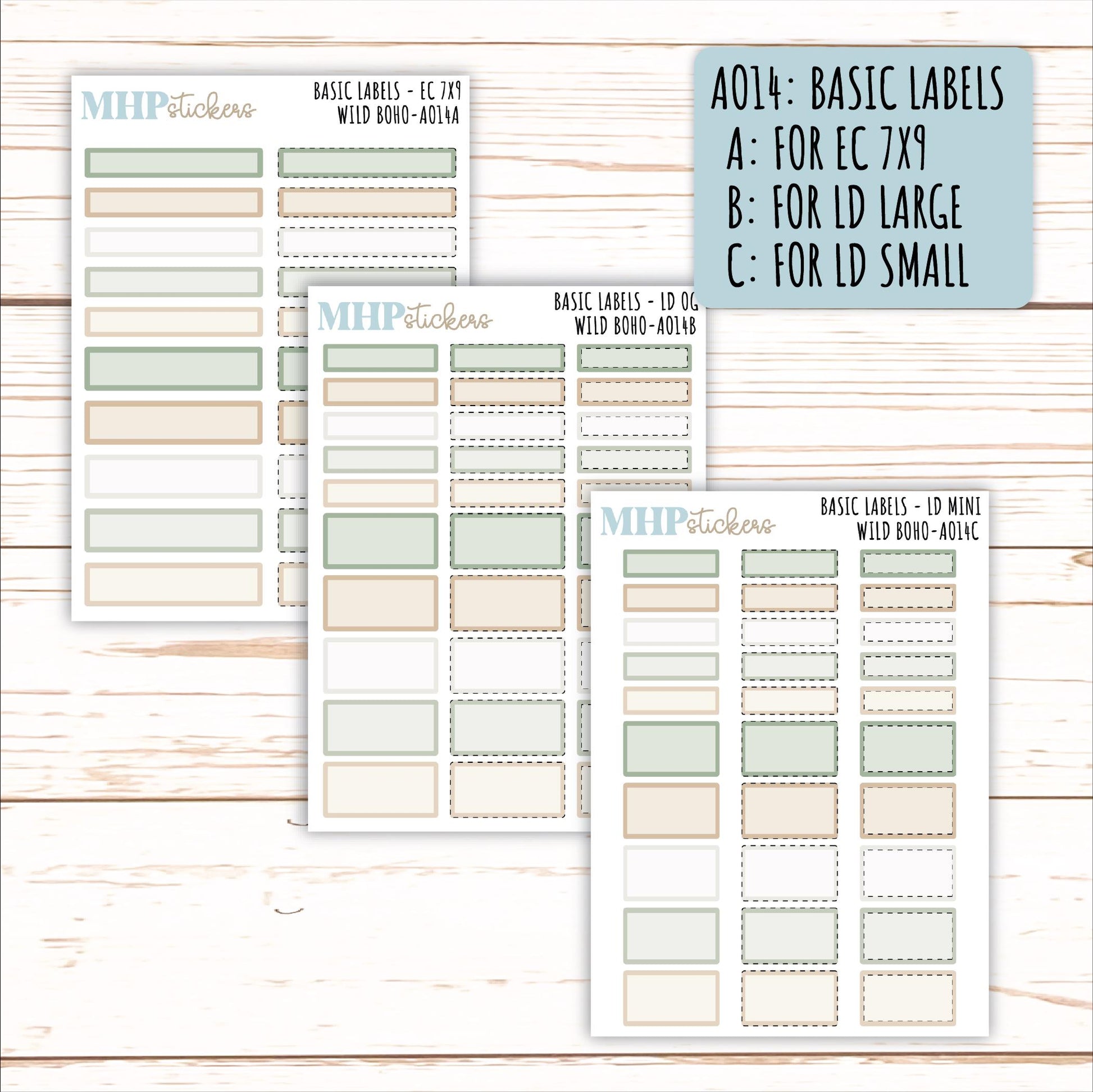 ADD-Ons for Monthly Kits "WIld Boho" || AO
