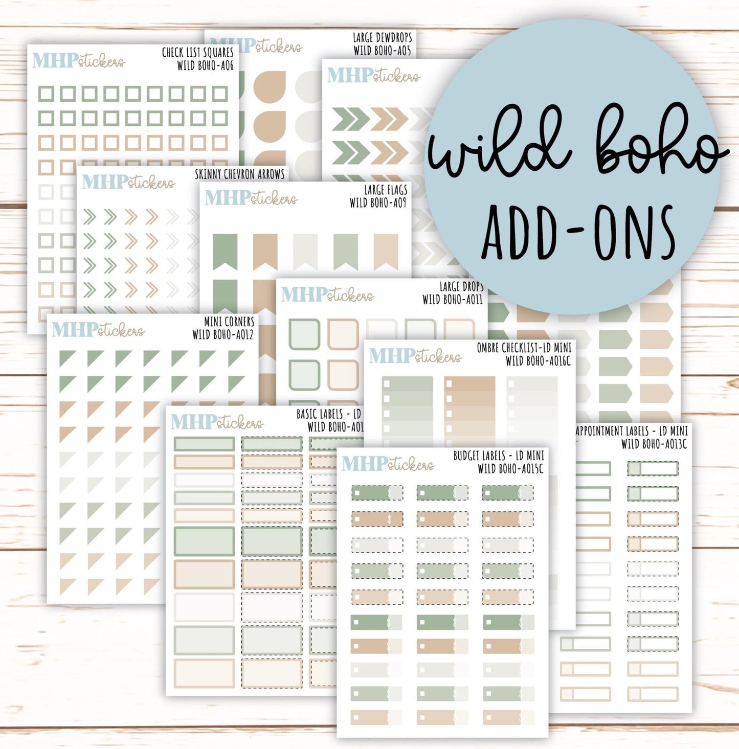 ADD-Ons for Monthly Kits "WIld Boho" || AO