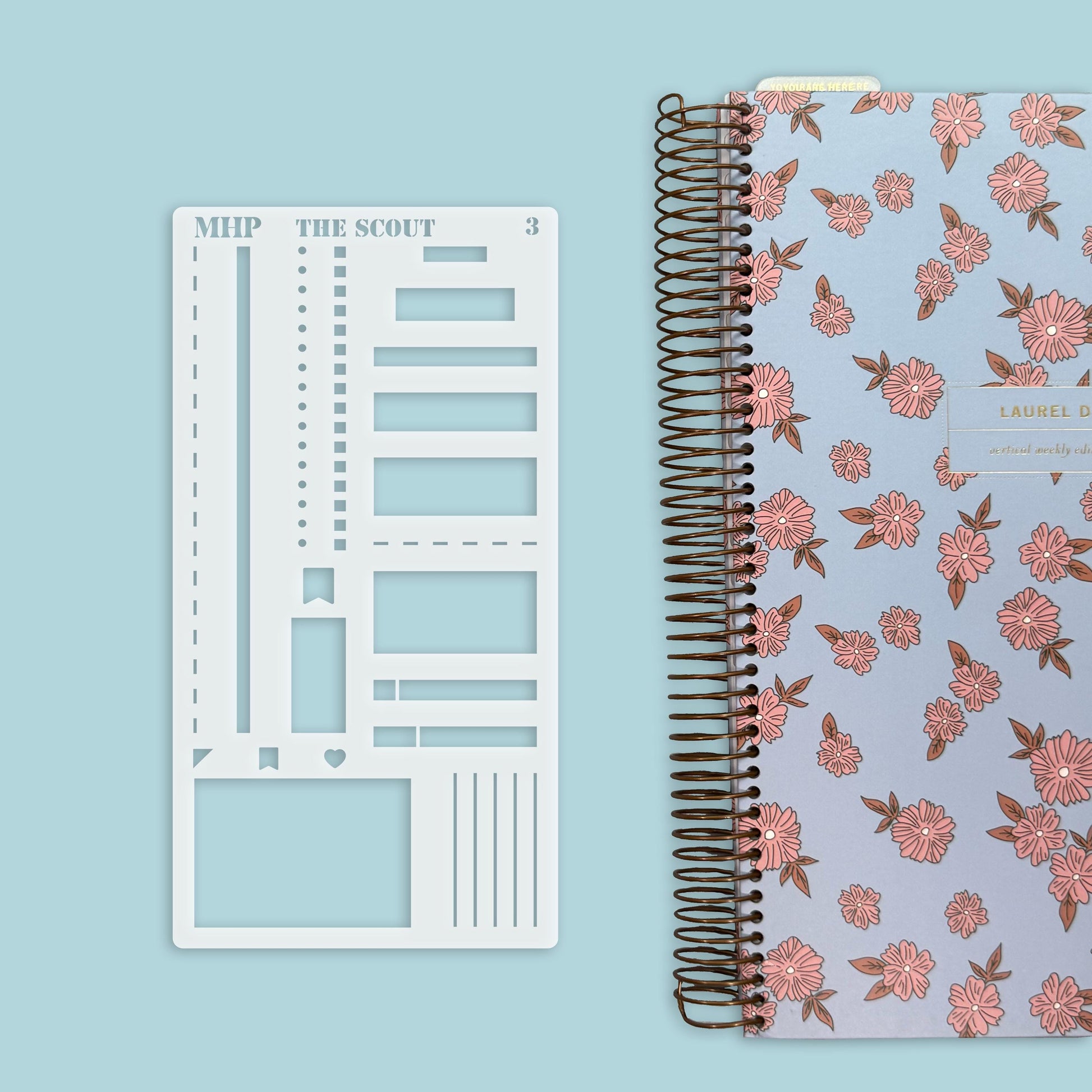 STENCIL #3 for Laurel Denise Planner The Scout (Formerly Portrait Planner) || STL