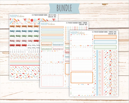 SEPTEMBER Weekly Dashboard Kit for 7x9 Erin Condren Planners. "School Days" || ECWDS