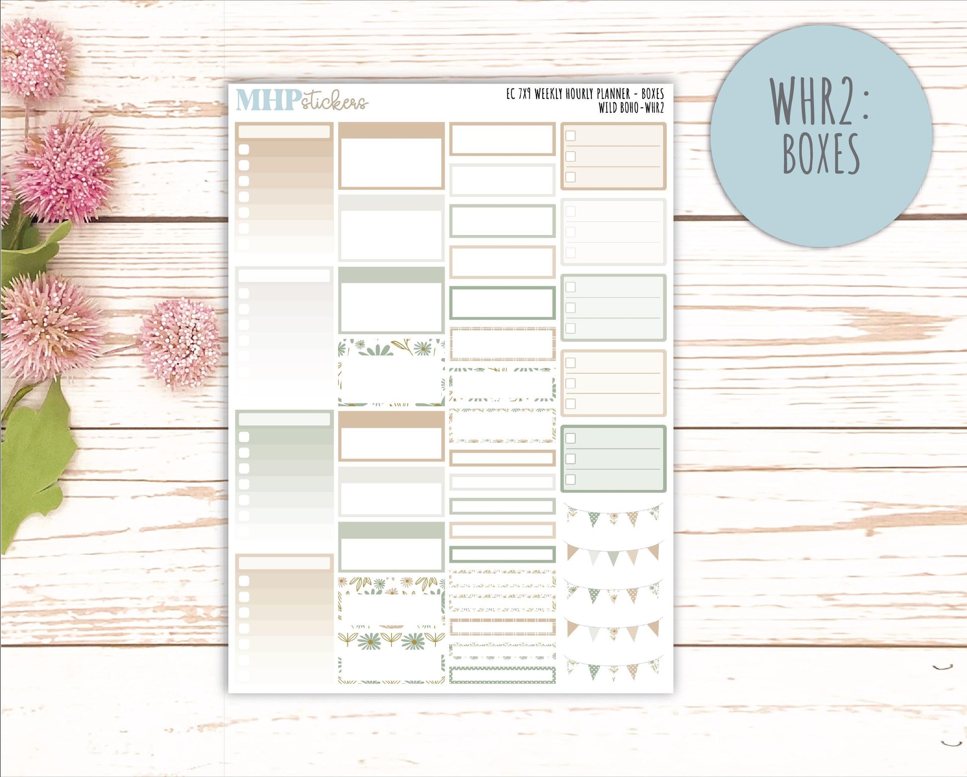 NOVEMBER Weekly Hourly Planning Kits for 7x9 Erin Condren Planners. "Wild Boho" || ECWHR