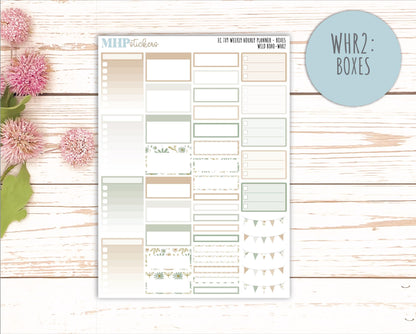 NOVEMBER Weekly Hourly Planning Kits for 7x9 Erin Condren Planners. "Wild Boho" || ECWHR