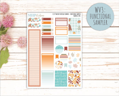 NOVEMBER Weekly Vertical Kits for 7x9 Erin Condren Planners. "Thankful" || ECWV