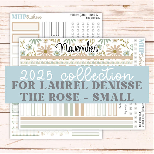 NOVEMBER 2025 Stickers for The Rose Small Laurel Denise Planner (Formerly Mini Project Planner) "Wild Boho" || MPP
