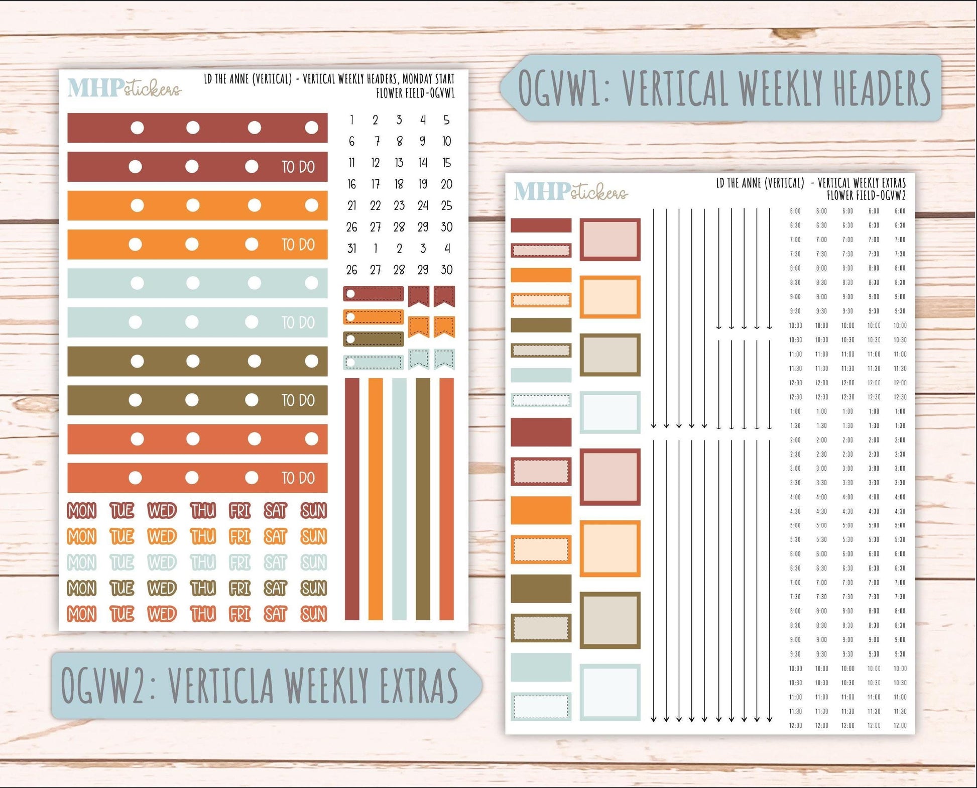 NOVEMBER 2025 Stickers for Large-size Horizontal & Vertical Laurel Denise Planners. (Formerly Original Size) "Thankful" || OG