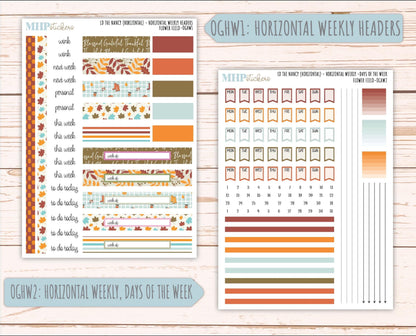 NOVEMBER 2025 Stickers for Large-size Horizontal & Vertical Laurel Denise Planners. (Formerly Original Size) "Thankful" || OG