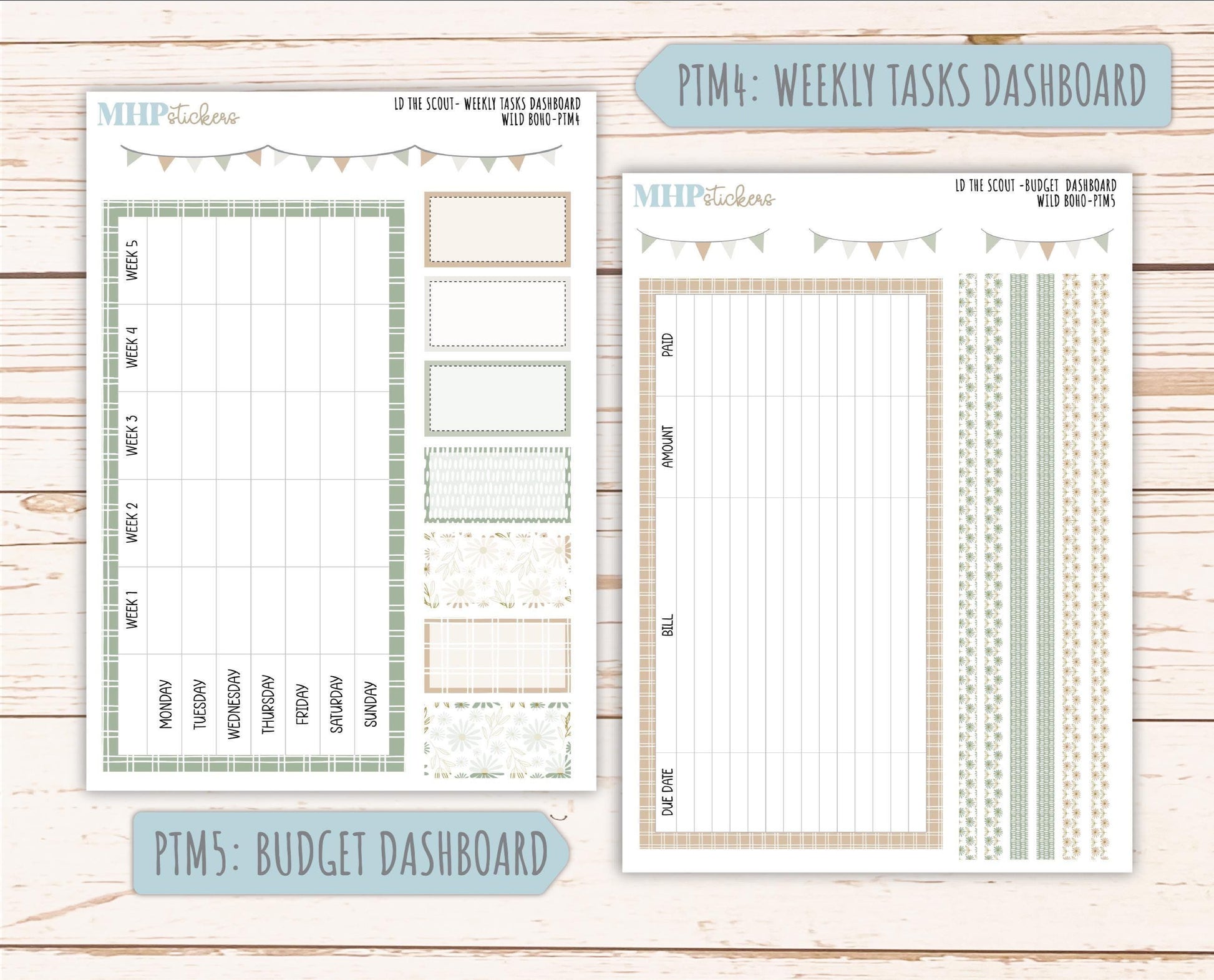 NOVEMBER 2025 Stickers for The Scout Laurel Denise Planner (formerly Portrait Planner). "Wild Boho" || PT