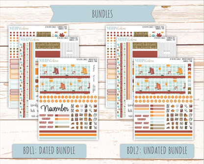 NOVEMBER Stickers for the large Laurel Denise Rose Planner (Formerly Project Planner) "Thankful" || PP