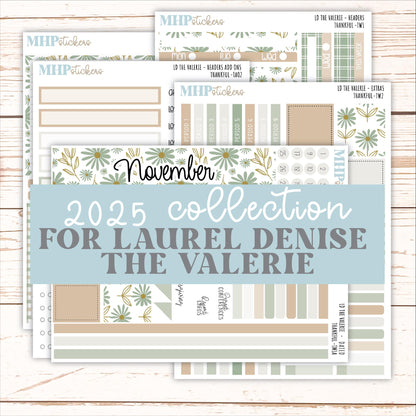 NOVEMBER Stickers for The Valerie Laurel Denise Planner (Formerly Teacher Planner) "Wild Boho" || TC