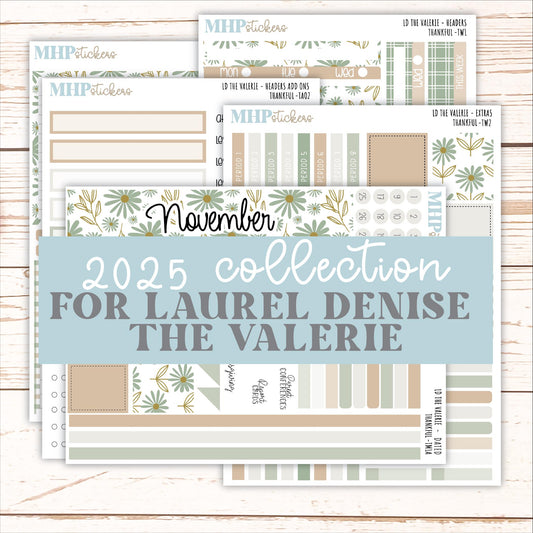 NOVEMBER Stickers for The Valerie Laurel Denise Planner (Formerly Teacher Planner) "Wild Boho" || TC