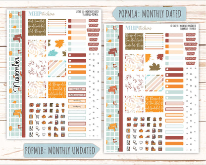 NOVEMBER 2025 Stickers for The Jo Laurel Denise Planner (Formerly Pop-Up Planner) "Thankful" || POP