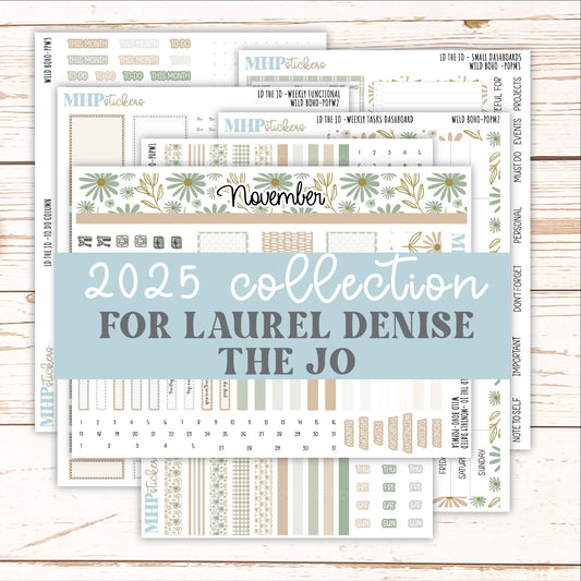NOVEMBER 2025 Stickers for The Jo Laurel Denise Planner (Formerly Pop-Up Planner) "Wild Boho" || POP