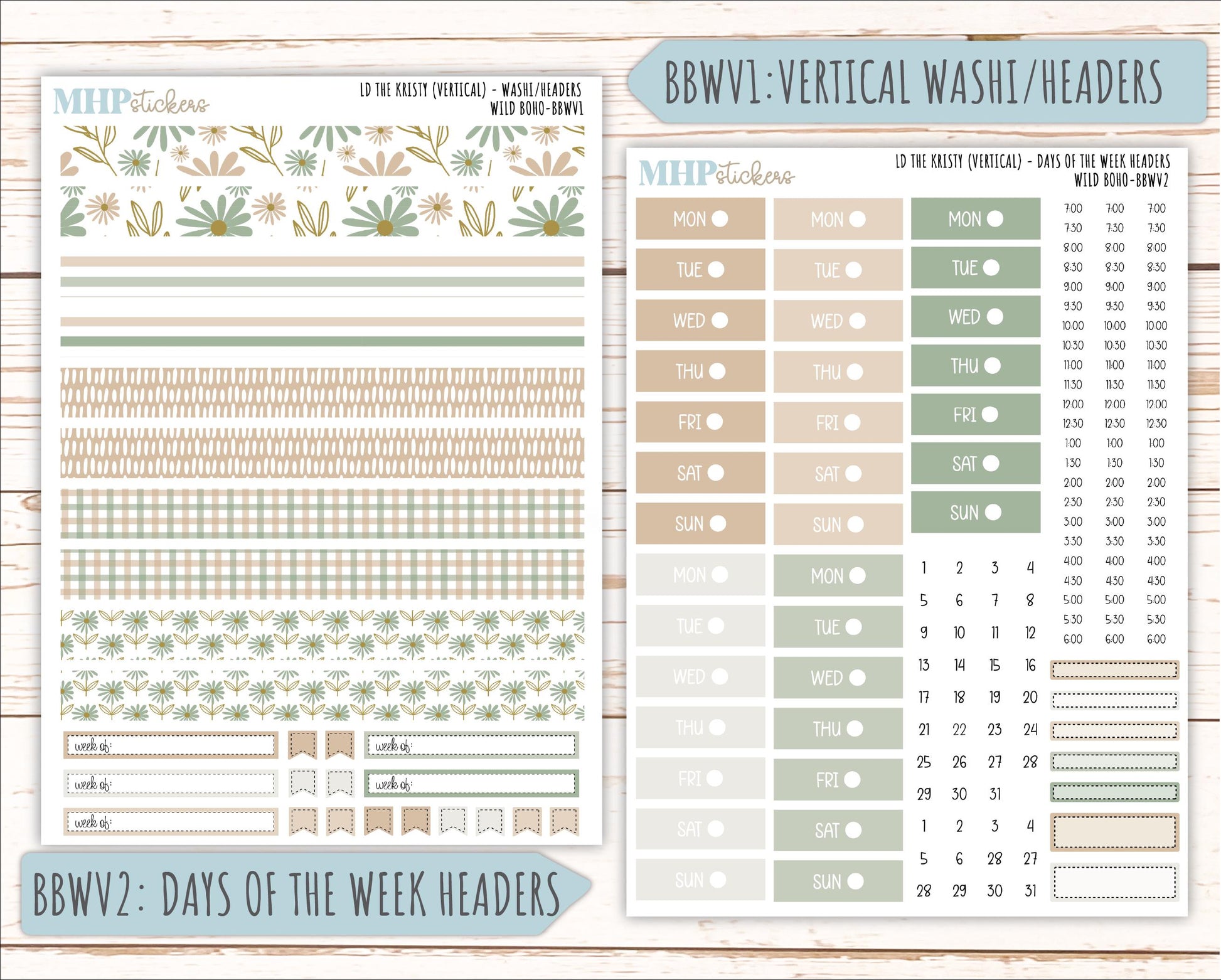 NOVEMBER 2025 Stickers for The Mae & The Kristy Laurel Denise Planners (Formerly Book Bound Planner) "Wild Boho" || BB