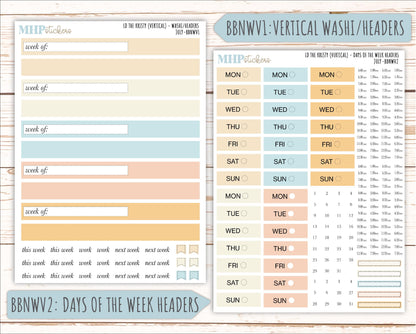 JULY Stickers for The Mae & Kristy Laurel Denise Planners (formerly Book Bound Planner). Neutral Color || BBN