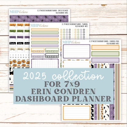 OCTOBER Weekly Dashboard Kit for 7x9 Erin Condren Planners. "Hello Halloween" || ECWDS