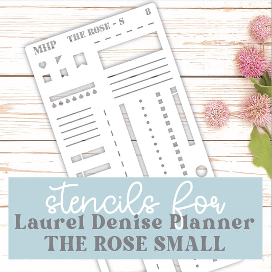 STENCIL #8 for The Small Laurel Denise's Planner The Rose (Formerly Mini Project Planner) || STL