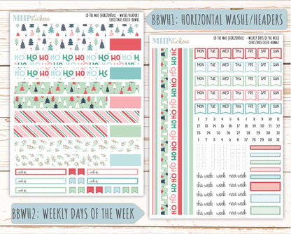 DECEMBER 2025 Stickers for The Mae & The Kristy Laurel Denise Planners ( Formerly Book Bound Planner) "Christmas Cheer" || BB