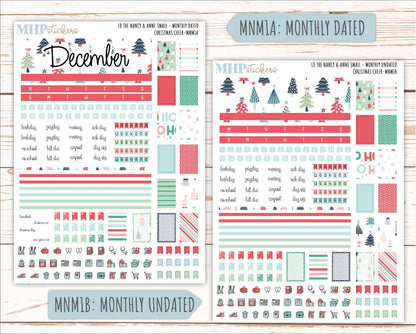 DECEMBER 2025 Stickers for Small Nancy & Anne Laurel Denise Planners. (Formerly Mini Planner) "Christmas Cheer" || MN