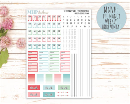 DECEMBER 2025 Stickers for Small Nancy & Anne Laurel Denise Planners. (Formerly Mini Planner) "Christmas Cheer" || MN