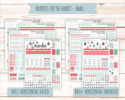 DECEMBER 2025 Stickers for Small Nancy & Anne Laurel Denise Planners. (Formerly Mini Planner) "Christmas Cheer" || MN