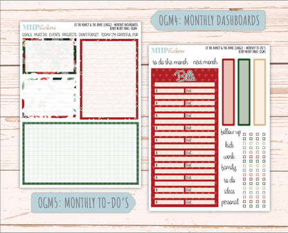 DECEMBER 2025 Stickers for Large-size Horizontal & Vertical Laurel Denise Planners. (Formerly Original Size) "Berry Merry Xmas" || OG