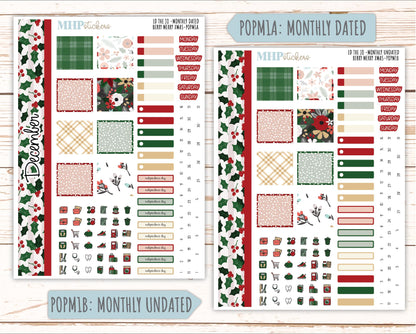 DECEMBER 2025 Stickers for The Jo Laurel Denise Planner (Formerly Pop-Up Planner) "Berry Merry Xmas" || POP
