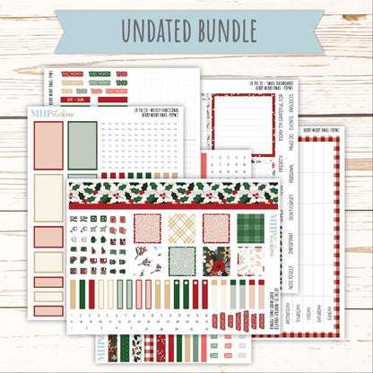 DECEMBER 2025 Stickers for The Jo Laurel Denise Planner (Formerly Pop-Up Planner) "Berry Merry Xmas" || POP
