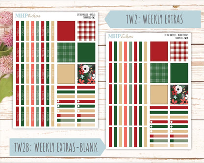 DECEMBER Stickers for The Valerie Laurel Denise Planner (Formerly Teacher Planner) "Berry Merry Xmas" || TC