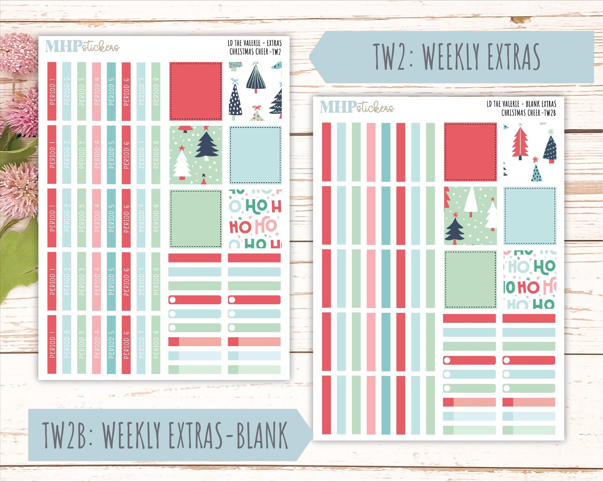 DECEMBER Stickers for The Valerie Laurel Denise Planner (Formerly Teacher Planner) "Christmas Cheer" || TC
