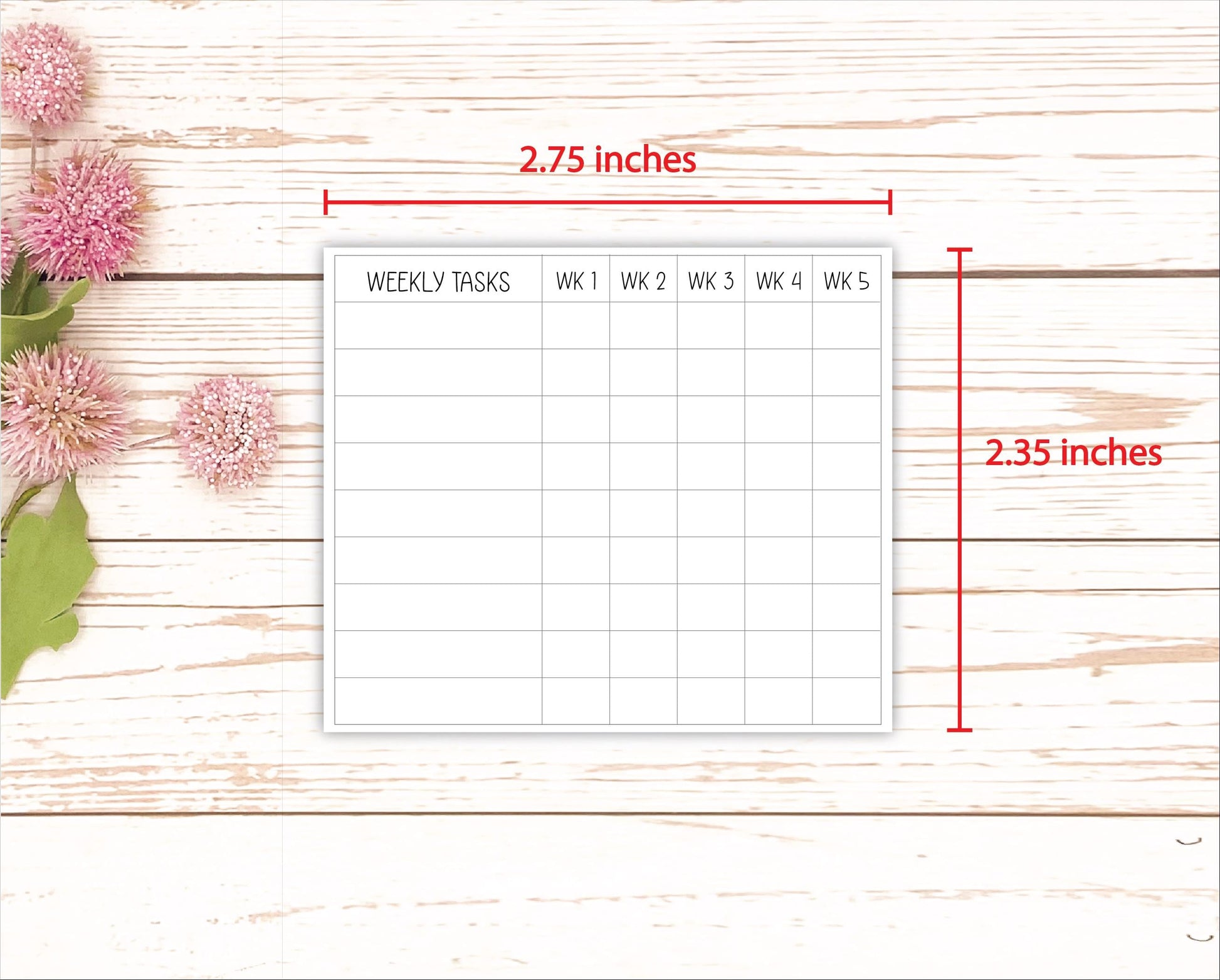 Weekly Task Dashboard for Planners || AO