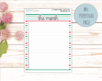 DECEMBER MONTHLY Kit for 7x9 Erin Condren Planners. 2025 Collection "Christmas Cheer" || ECM