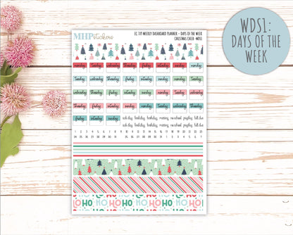 DECEMBER Weekly Dashboard Kit for 7x9 Erin Condren Planners. "Christmas Cheer" || ECWDS