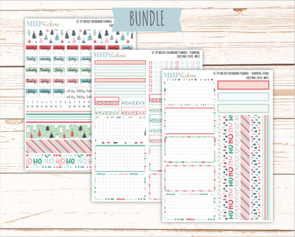 DECEMBER Weekly Dashboard Kit for 7x9 Erin Condren Planners. "Christmas Cheer" || ECWDS