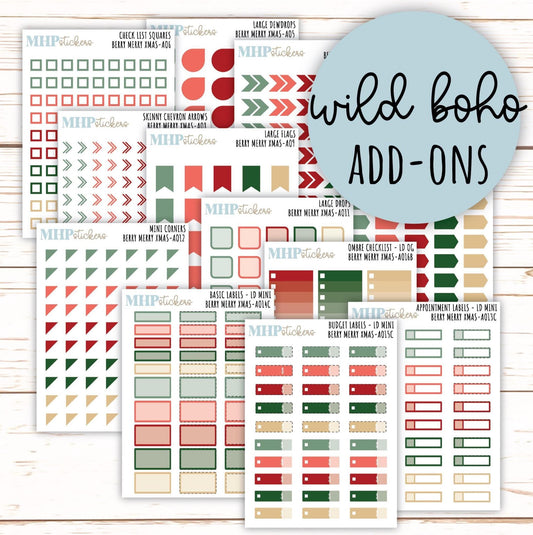 ADD-Ons for Monthly Kits "Berry Merry Xmas" || AO