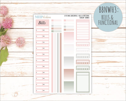 FEBRUARY Stickers for The Mae & Kristy Laurel Denise Planners (formerly Book Bound Planner). Neutral Color || BBN