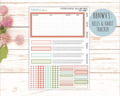 APRIL Stickers for The Mae & Kristy Laurel Denise Planners (formerly Book Bound Planner). Neutral Color || BBN