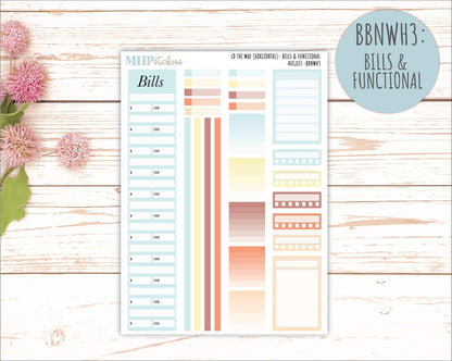 AUGUST Stickers for The Mae & Kristy Laurel Denise Planners (formerly Book Bound Planner). Neutral Color || BBN