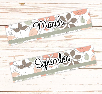Month Stickers for 2025 Planner Kits || B312