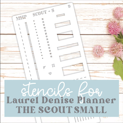 STENCIL #9 for the Small Laurel Denise Planner The Scout || STL