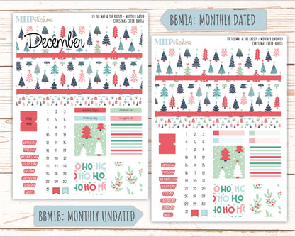 DECEMBER 2025 Stickers for The Mae & The Kristy Laurel Denise Planners ( Formerly Book Bound Planner) "Christmas Cheer" || BB