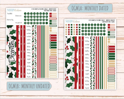 DECEMBER 2025 Stickers for Large-size Horizontal & Vertical Laurel Denise Planners. (Formerly Original Size) "Berry Merry Xmas" || OG