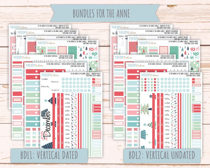 DECEMBER 2025 Stickers for Large-size Horizontal & Vertical Laurel Denise Planners. (Formerly Original Size) "Christmas Cheer" || OG