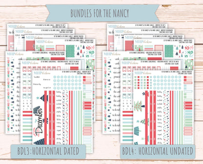 DECEMBER 2025 Stickers for Large-size Horizontal & Vertical Laurel Denise Planners. (Formerly Original Size) "Christmas Cheer" || OG