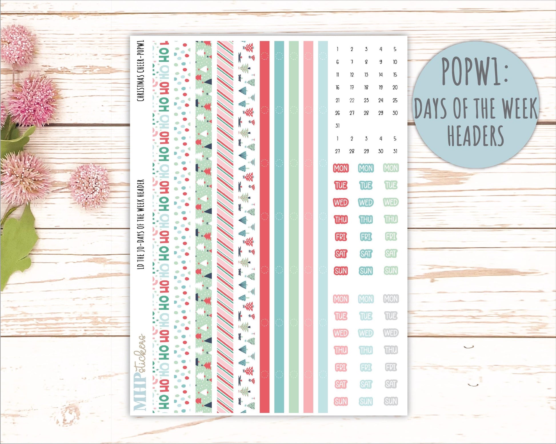 DECEMBER 2025 Stickers for The Jo Laurel Denise Planner (Formerly Pop-Up Planner) "Christmas Cheer" || POP