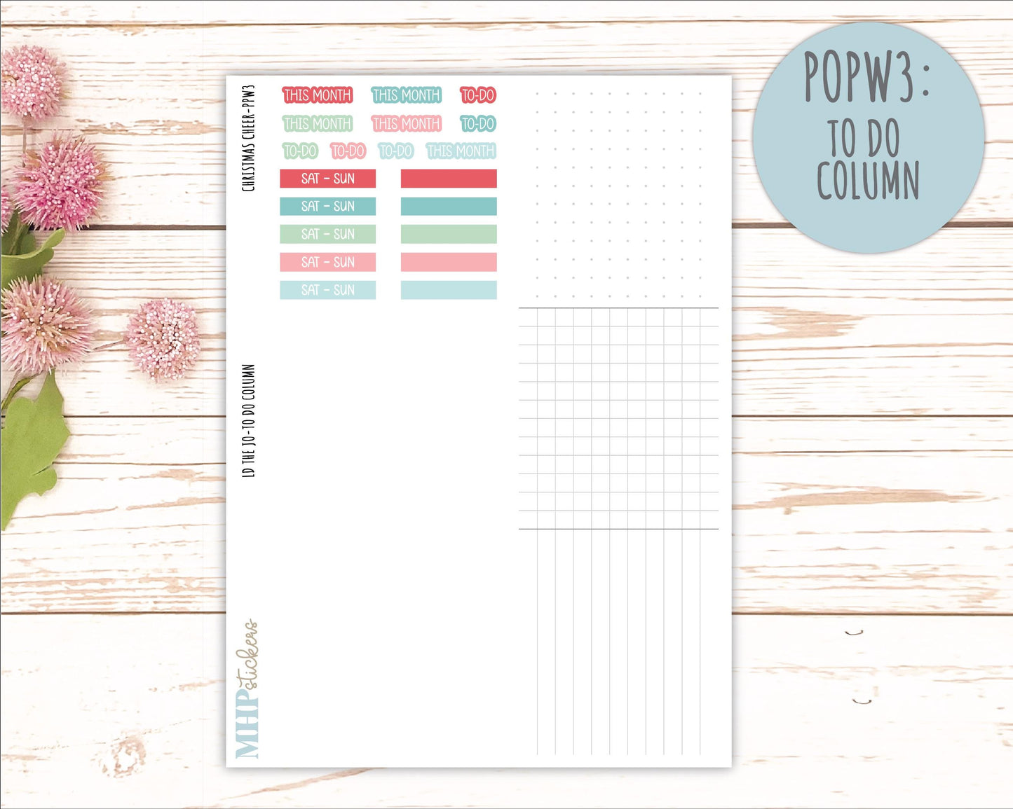 DECEMBER 2025 Stickers for The Jo Laurel Denise Planner (Formerly Pop-Up Planner) "Christmas Cheer" || POP