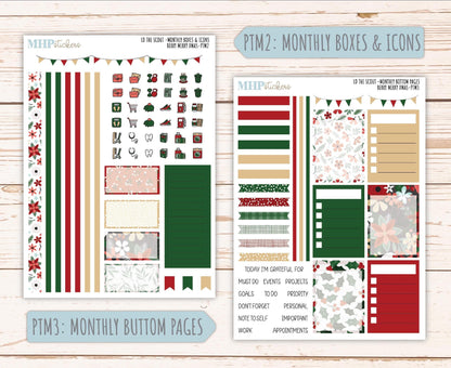 DECEMBER 2025 Stickers for the Large Laurel Denise Scout Planner (formerly Portrait Planner) "Berry Merry Xmas" || PT