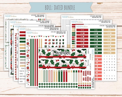 DECEMBER 2025 Stickers for the Large Laurel Denise Scout Planner (formerly Portrait Planner) "Berry Merry Xmas" || PT