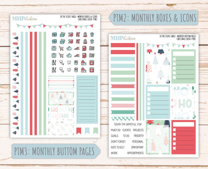 DECEMBER 2025 Stickers for the Large Laurel Denise Scout Planner (formerly Portrait Planner) "Christmas Cheer" || PT